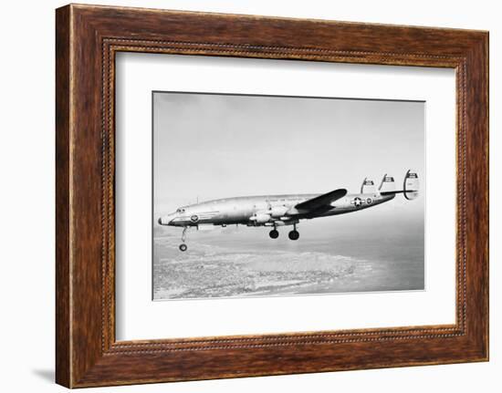 View of Plane Flying over Hawaii-Bettmann-Framed Photographic Print