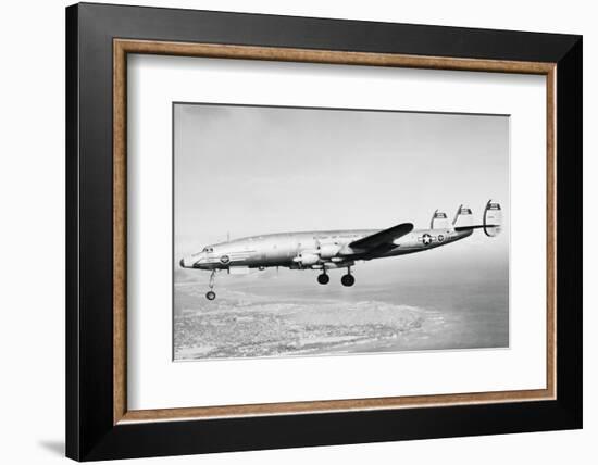 View of Plane Flying over Hawaii-Bettmann-Framed Photographic Print