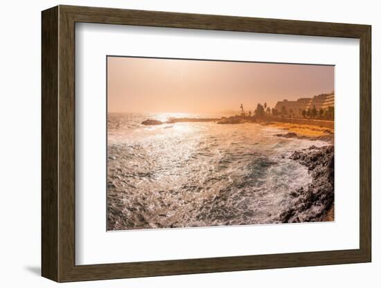 View of Playa del Jablillo, Costa Teguise, Lanzarote, Las Palmas-Frank Fell-Framed Photographic Print