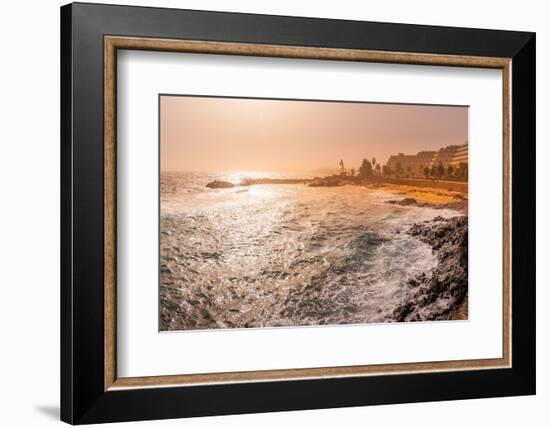 View of Playa del Jablillo, Costa Teguise, Lanzarote, Las Palmas-Frank Fell-Framed Photographic Print