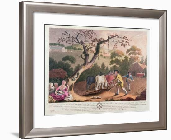 View of Ploughing, Sowing Flax Seed and Harrowing, 1791-William Hincks-Framed Giclee Print