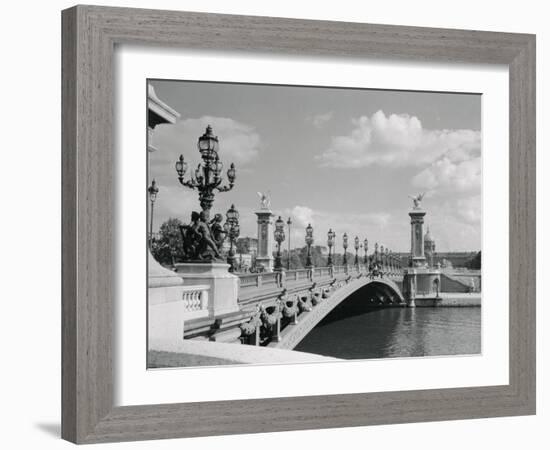 View of Pont Alexander III Bridge Scene-Philip Gendreau-Framed Photographic Print