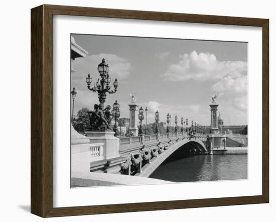 View of Pont Alexander III Bridge Scene-Philip Gendreau-Framed Photographic Print