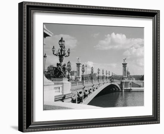 View of Pont Alexander III Bridge Scene-Philip Gendreau-Framed Photographic Print