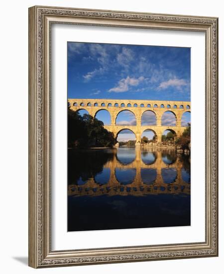 View of Pont Du Gard Bridge, Gardon River, Languedoc, France-David Barnes-Framed Photographic Print