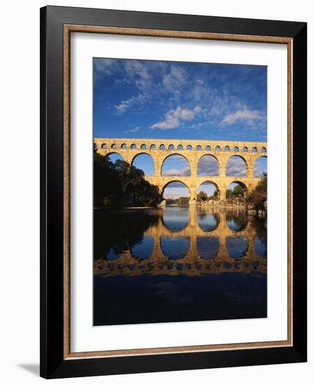 View of Pont Du Gard Bridge, Gardon River, Languedoc, France-David Barnes-Framed Photographic Print