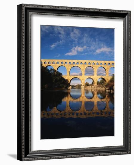 View of Pont Du Gard Bridge, Gardon River, Languedoc, France-David Barnes-Framed Photographic Print