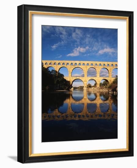 View of Pont Du Gard Bridge, Gardon River, Languedoc, France-David Barnes-Framed Photographic Print