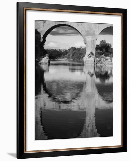 View of Pont Du Gard Bridge, Gardon River, Languedoc, France-David Barnes-Framed Photographic Print