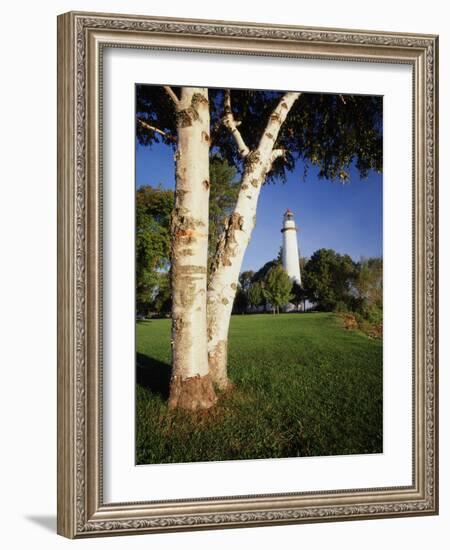 View of Ponte Aux Barques Lighthouse, Michigan, USA-Adam Jones-Framed Photographic Print