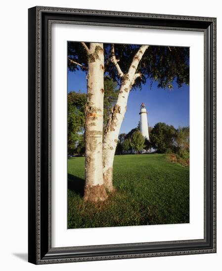 View of Ponte Aux Barques Lighthouse, Michigan, USA-Adam Jones-Framed Photographic Print