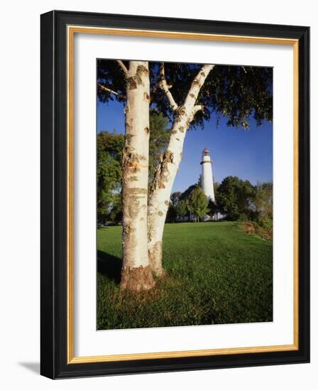 View of Ponte Aux Barques Lighthouse, Michigan, USA-Adam Jones-Framed Photographic Print