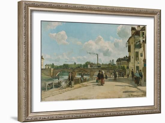 View of Pontoise (Quai du Pothuis). 1868-Camille Pissarro-Framed Giclee Print