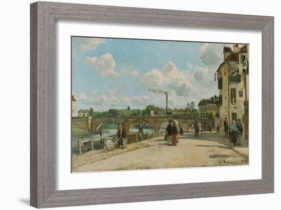 View of Pontoise (Quai du Pothuis). 1868-Camille Pissarro-Framed Giclee Print