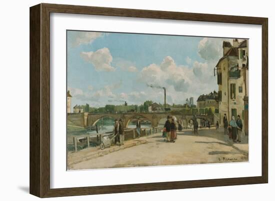 View of Pontoise (Quai du Pothuis). 1868-Camille Pissarro-Framed Giclee Print