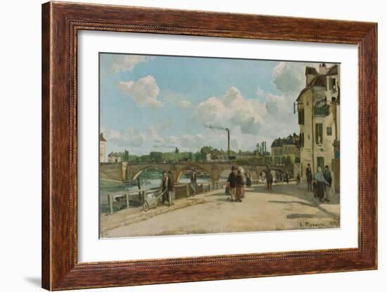 View of Pontoise (Quai du Pothuis). 1868-Camille Pissarro-Framed Giclee Print