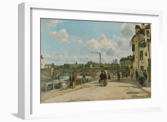 View of Pontoise (Quai du Pothuis). 1868-Camille Pissarro-Framed Giclee Print