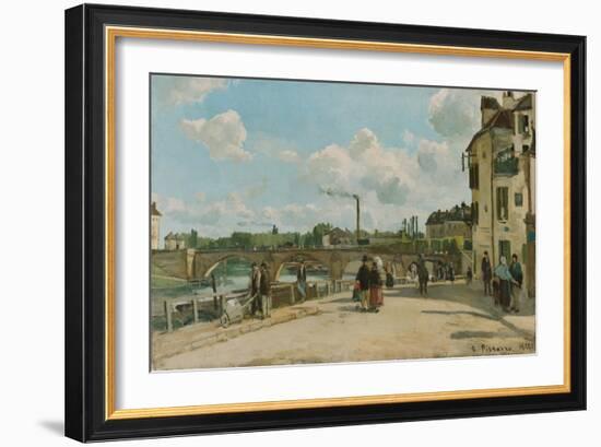 View of Pontoise (Quai du Pothuis). 1868-Camille Pissarro-Framed Giclee Print