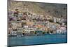 View of port and town of Kalimnos with hills in the background, Kalimnos, Dodecanese Islands-Frank Fell-Mounted Photographic Print