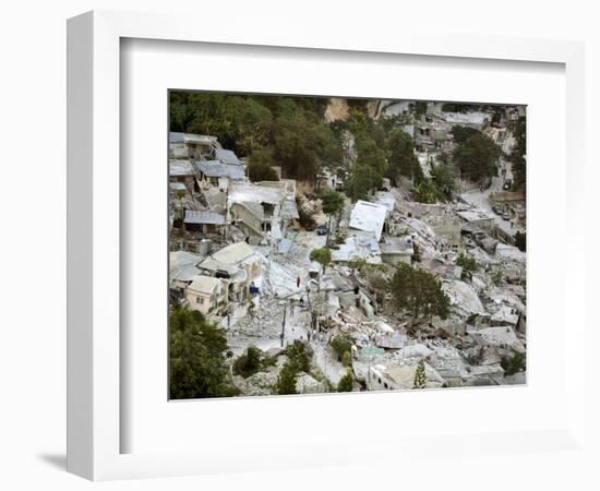 View of Port-Au-Prince, Haiti, after a Magnitude 7 Earthquake Hit the Country-null-Framed Photographic Print