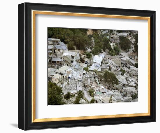 View of Port-Au-Prince, Haiti, after a Magnitude 7 Earthquake Hit the Country-null-Framed Photographic Print