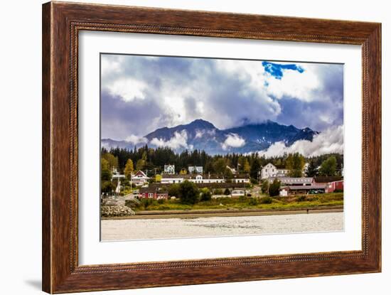View of port in Haines, Alaska, United States of America, North America-Laura Grier-Framed Photographic Print