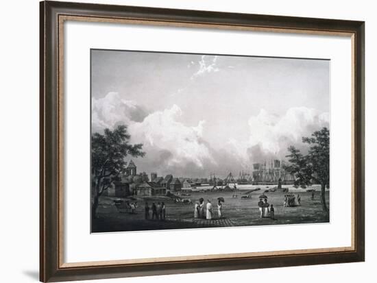 View of Port-Louis, Ile-De-France, Mauritius-Cyrille Pierre Theodore Laplace-Framed Giclee Print