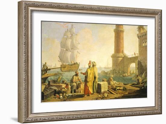 View of Port of Livorno, 1762-Giuseppe Zocchi-Framed Giclee Print