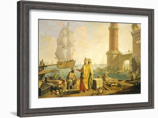 View of Port of Livorno, 1762-Giuseppe Zocchi-Framed Giclee Print