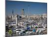 View of Port Vell Showing Columbus Monument, Barcelona, Catalonia, Spain, Europe-Adina Tovy-Mounted Photographic Print