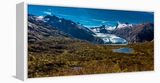 View Of Portage Glacier From Portage Pass Sc Alaska Summer-null-Framed Premier Image Canvas