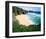 View of Porthcurno Beach, Cornwall, England, Great Britain-null-Framed Art Print