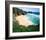 View of Porthcurno Beach, Cornwall, England, Great Britain-null-Framed Art Print