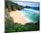 View of Porthcurno Beach, Cornwall, England, Great Britain-null-Mounted Art Print