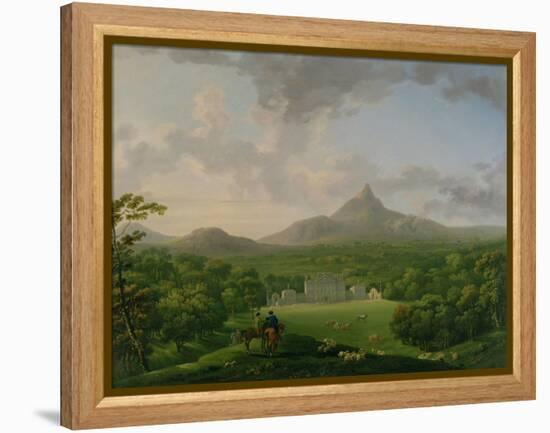 View of Powerscourt, County Wicklow, c.1760-2-George the Elder Barret-Framed Premier Image Canvas