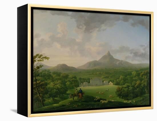 View of Powerscourt, County Wicklow, c.1760-2-George the Elder Barret-Framed Premier Image Canvas