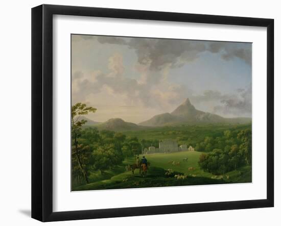 View of Powerscourt, County Wicklow, c.1760-2-George the Elder Barret-Framed Giclee Print