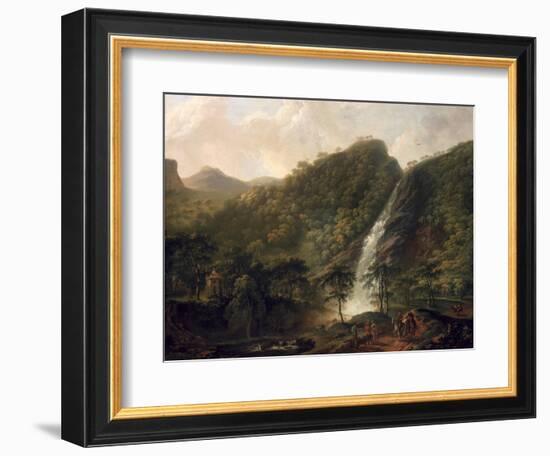 View of Powerscourt Waterfall-George Barret-Framed Giclee Print