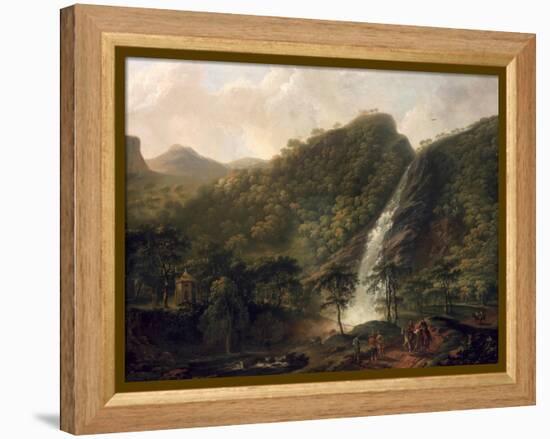 View of Powerscourt Waterfall-George Barret-Framed Premier Image Canvas