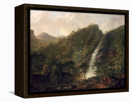 View of Powerscourt Waterfall-George Barret-Framed Premier Image Canvas