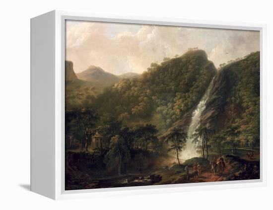 View of Powerscourt Waterfall-George Barret-Framed Premier Image Canvas