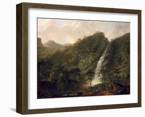 View of Powerscourt Waterfall-George Barret-Framed Giclee Print