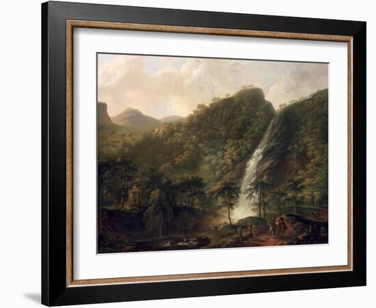 View of Powerscourt Waterfall-George Barret-Framed Giclee Print