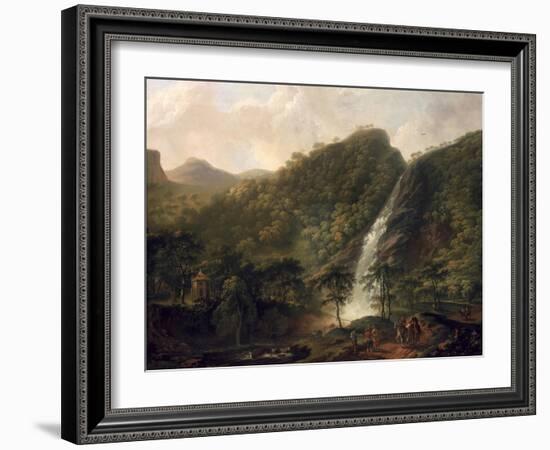 View of Powerscourt Waterfall-George Barret-Framed Giclee Print