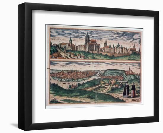 View of Prague, C1572-Joris Hoefnagel-Framed Giclee Print