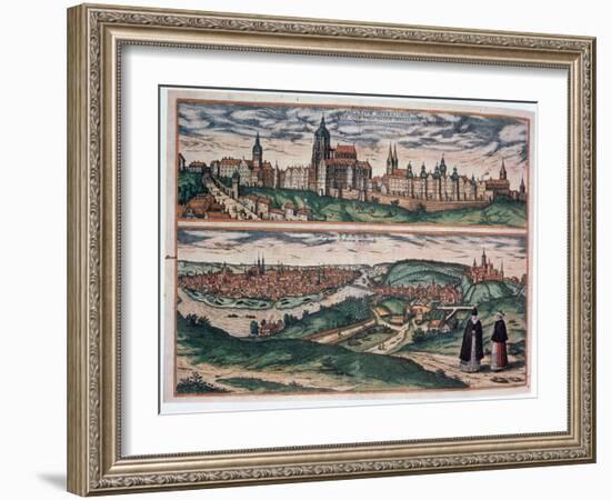 View of Prague, C1572-Joris Hoefnagel-Framed Giclee Print