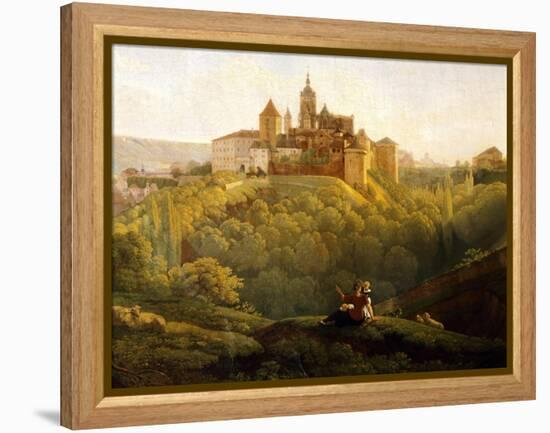 View of Prague Castle from the West, Czech Republic-Anton Raphael Mengs-Framed Premier Image Canvas