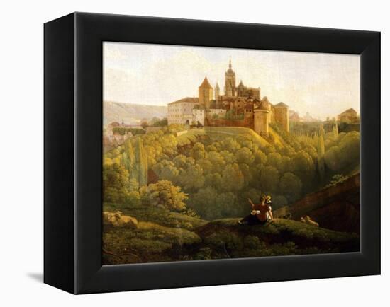 View of Prague Castle from the West, Czech Republic-Anton Raphael Mengs-Framed Premier Image Canvas