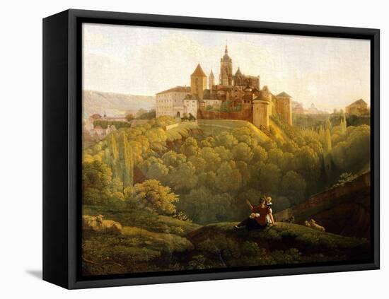View of Prague Castle from the West, Czech Republic-Anton Raphael Mengs-Framed Premier Image Canvas