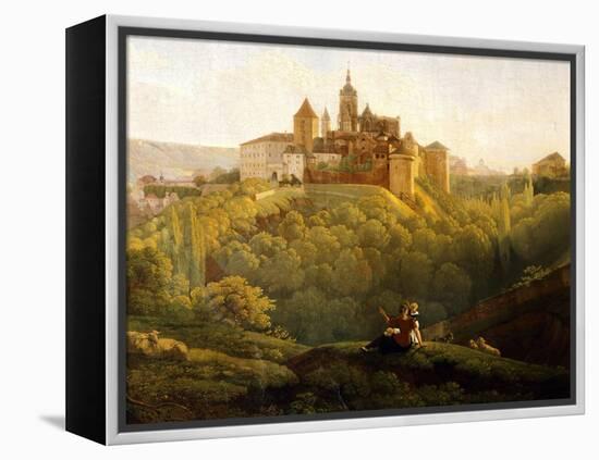 View of Prague Castle from the West, Czech Republic-Anton Raphael Mengs-Framed Premier Image Canvas